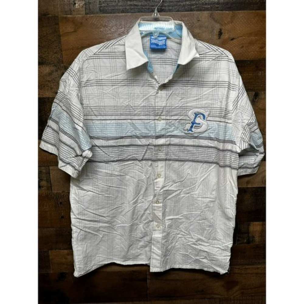 Southpole Men's Short‎ Sleeve Button Up Size Large